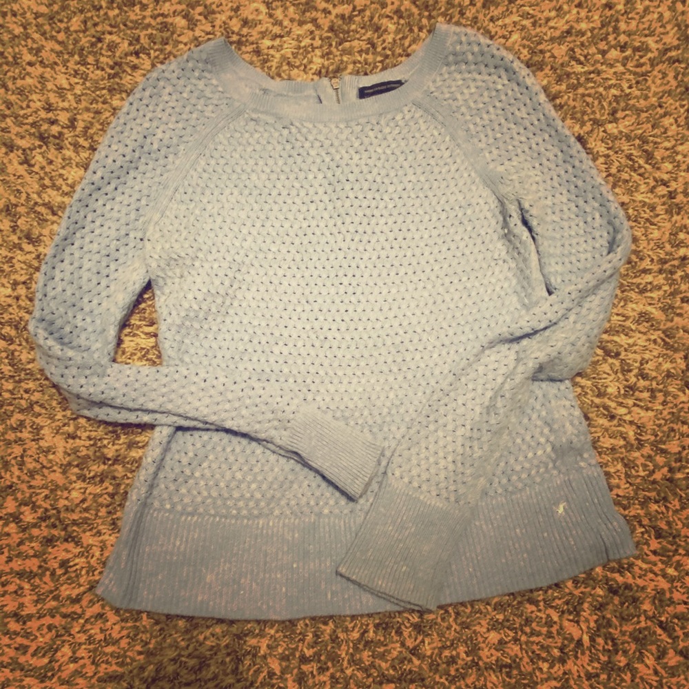Blue Cable Knit Sweater